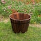 Gardenised Rustic Wooden Whiskey Barrel Planter with Durable Medal Handles and Drainage Hole - Large QI003236.L - alternate 5